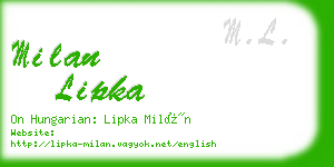 milan lipka business card